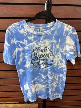 Gildan Yellowstone Blue and White Tie-Dye Short Sleeve Tee